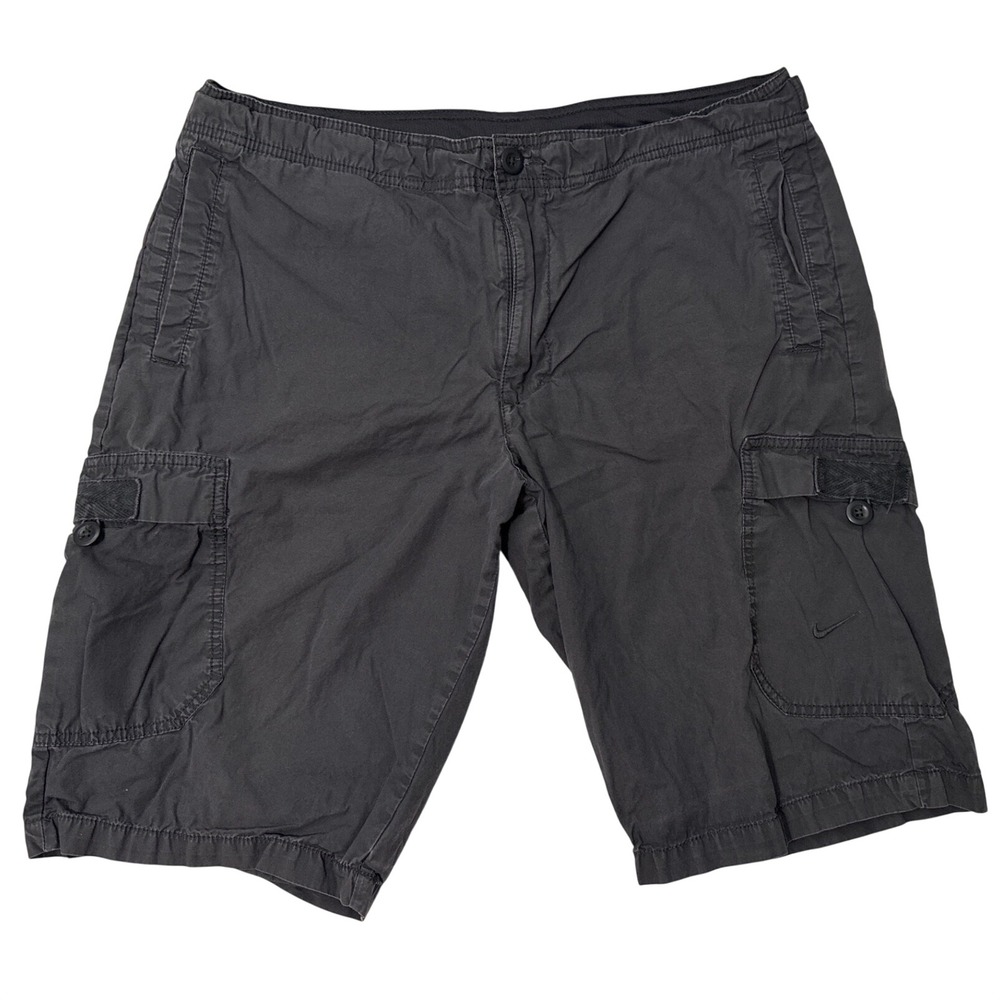 Nike Athletic Dept Mens Cargo Shorts Black Cotton Size L 414564-060